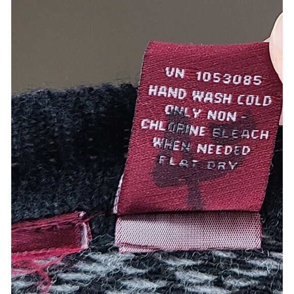 Vintage Men's Lambswool Gray And Black Crewneck Pullover Sweater Size Large - Picture 4 of 6